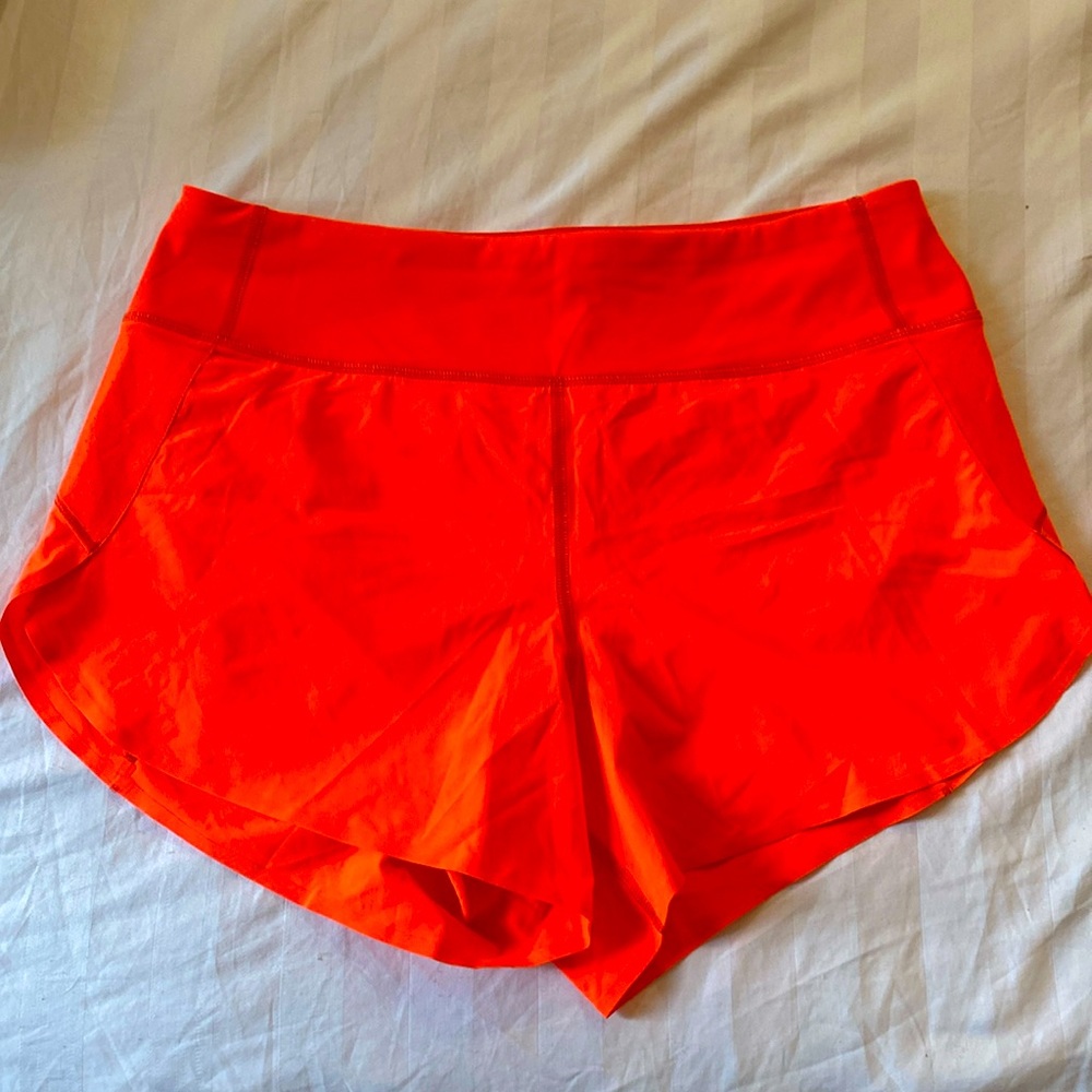 Athleta running short in neon orange - S - new but without tags